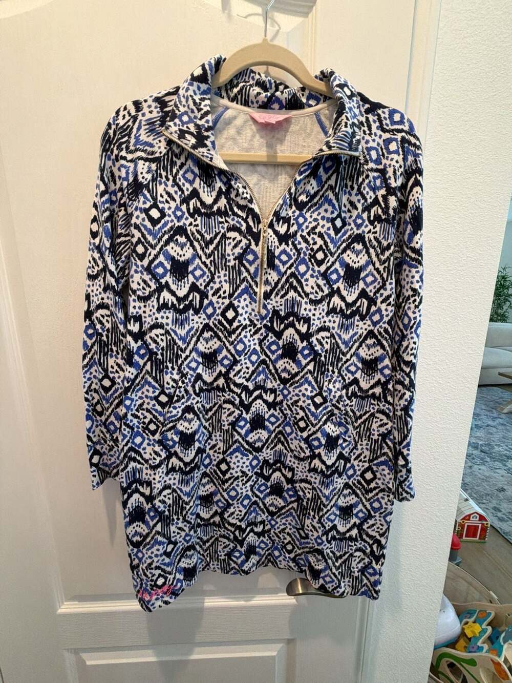 Lilly Pulitzer Patterned Quarter Zip Dress
